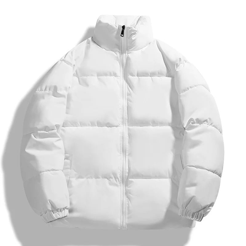 George Oversized Puffer Jacket | Quilted Zip Front Side Pockets Jacket