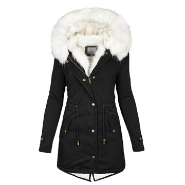 Women's fur hood parka style jacket