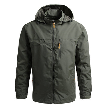 Trendy waterproof and windproof hooded jacket for men