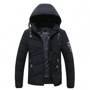Oscar Hooded Quilted Puffer Jacket | Zipper Pockets Regular Fit Puffer Jacket