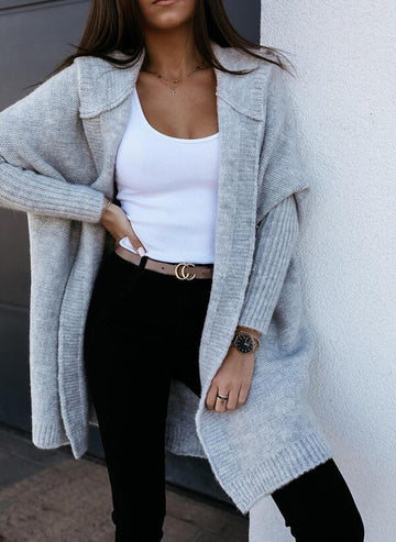 Women's cozy open-front cardigan