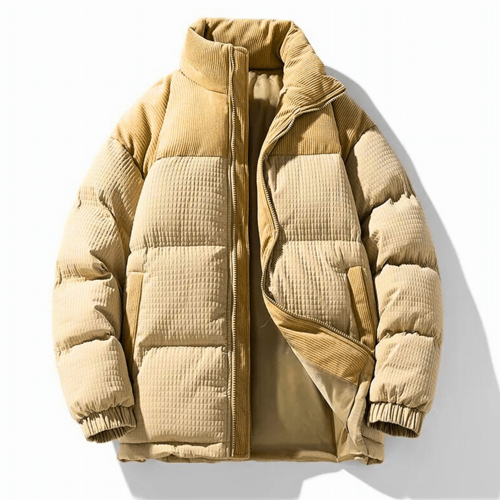Harry Oversized Puffer Jacket | Quilted Stand Collar Hip-Length Jacket