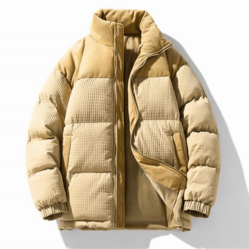 Harry Oversized Puffer Jacket | Quilted Stand Collar Hip-Length Jacket