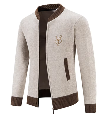 Men's deer emblem casual jacket