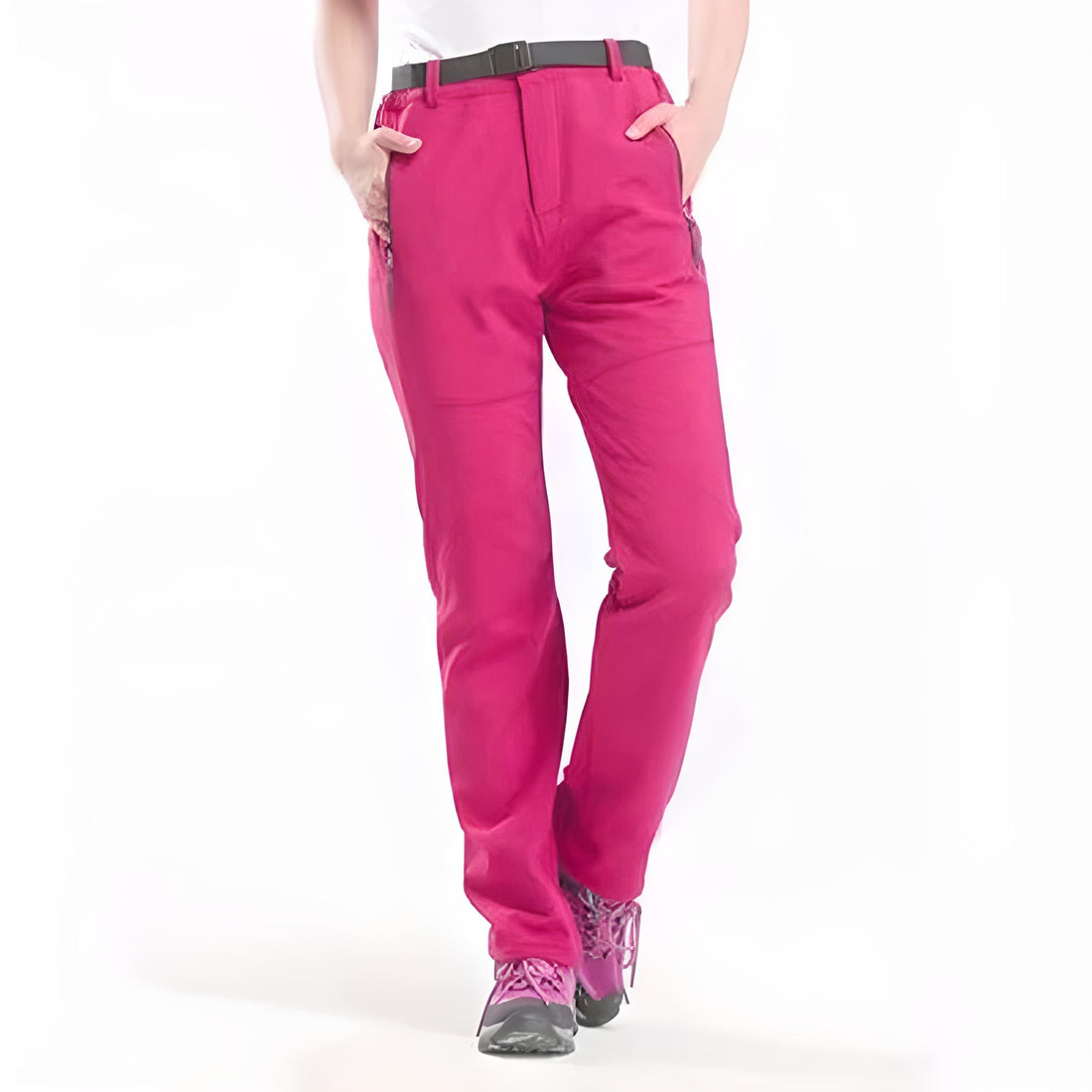 Women's warm and waterproof fleece hiking pants